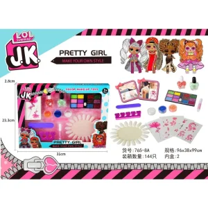 Sequin Bag Nail Art Glitter Tattoo Sticker Set Girls Dress up &amp; Pretend Play Kids Cosmetic Makeup Toy