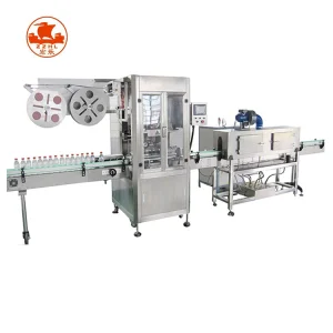 Factory Automatic Pet PVC Film Neck and Body Shrink Sleeve Labeling Machine with Electric or Steam Heat Tunnel