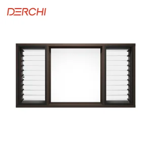 Aluminium Louvre Window Balcony Jalousie Burglar Proof Aluminium Louvre Window with Mosquito Net Louvre Extrusion Profile