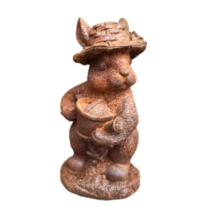 Vintage Bunny Garden Iron Sculpture - Yh-1 Handicraft Ornament