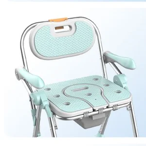 Multi-Function Folding Shower Toilet Chair High-Stability Design for Patients &amp; Seniors