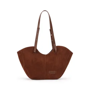 Stylish, Simple, High-Volume, Vintage Single-Shoulder Suede Underarm Tote in Solid Color