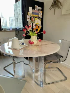 Pink Onyx Stone Coffee Table