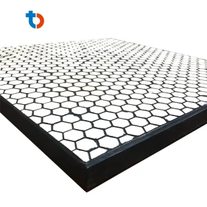 Composite Ceramic Wear Resistant Liner with Rubber Mat and Steel Plate for Conveyor Hopper Feeder