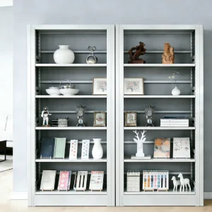Modern Office Steel Wooden Heavy Duty Metal Book Shelves