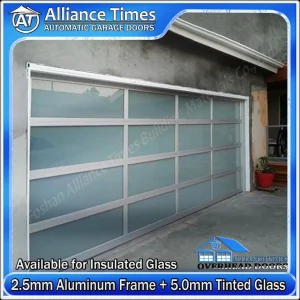 Insulated Garage Doors Featuring Aluminum Frame and 800n Driving System