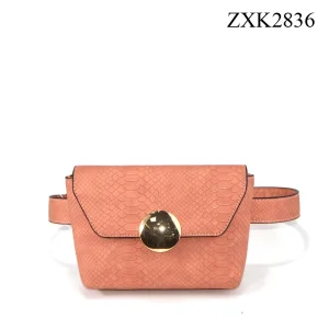 Fabricante de bolsas de PU PVC, fábricas mayoristas OEM/ODM, bolsa de cintura de mujer de cuero sintético de serpiente