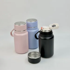 Cup Lid Stainless Steel Insulated Vacuum Flask 650ml 850ml Large Capacity School Kids Adults Thermal Bottle with Customized Logo