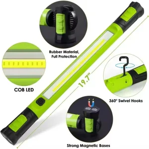 Shingel Waterproof IP65 Cordless Rechargeable Magnetic LED Underhood Work Light with Hooks