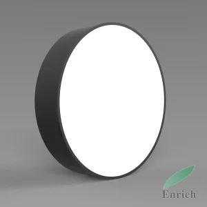 Surface Mounted Flat Round LED Panel Light with Black White Aluminum Housing