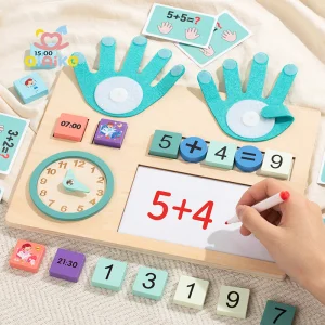 New Montessori Toys Educational Wooden Clock