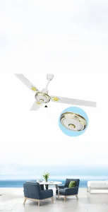 56 Inch 12V DC Adapter with Remote Control Solar Ceiling Fan DC-CF20