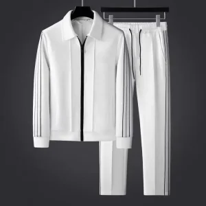 Conjunto de Roupas Esportivas de Estilo Europeu Masculino para Outono Inverno 3D Jaqueta Cardigã com Diamantes, Moda Jovem, Casaco Casual, Roupas Esportivas
