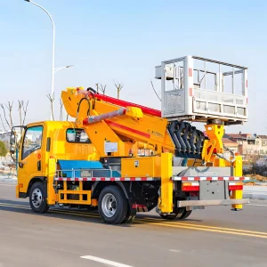 (Five/Sixth Section) Eighteen-Side Arms 28-35m Aerial Platform Boom Lift Truck Working Platform