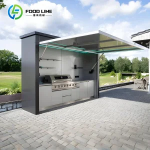 Stainless Steel Modular Barbecue Outdoor Camping Kitchen with Pizza Oven