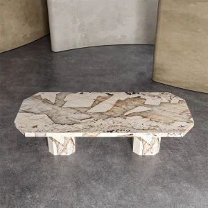 Outdoor Limestone Coffee Table