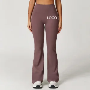 Casual Winter High Waist Flared Wide Leg Pants