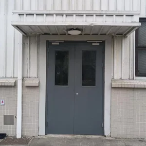 Puerta de entrada de hierro forjado a prueba de fuego, metal, frontal, principal, oscilante, plana, para la prevención de incendios y la seguridad interior con 1.0 horas