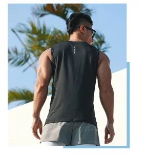 lightweight sleeveless running vest for men
