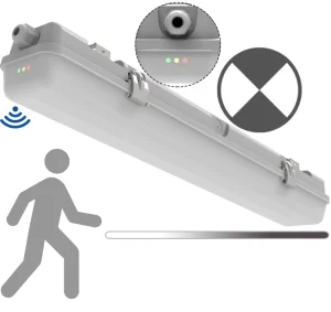 Led Shop Lights Motion Sensor Triproof Fitting Weatherproof Batten Fixture 600mm vapor Tight Linear With Emergency Function