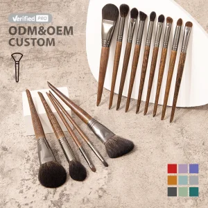 Custom Logo Cosmetics Tools Natural Hair Makeup Brush Set