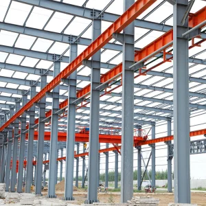 Q355 Grade Prefab Steel Warehouse Prefabricated Steel Structure Building For Workshops Light Welded Cut Bended