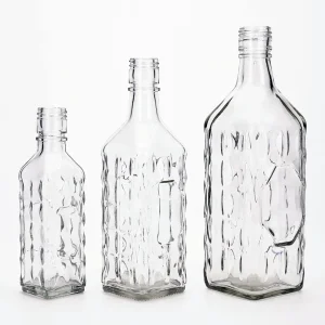 Vista 180ml 400ml 700ml Square Shape Transparent Sauce Glass Bottle