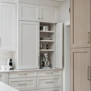PVC Laminate Storage Cabinet Unit with Flat Pack in White Shaker for Apartment Removable Manufacturer
