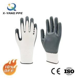 Polyester Nitrile Palm Coated Gloves