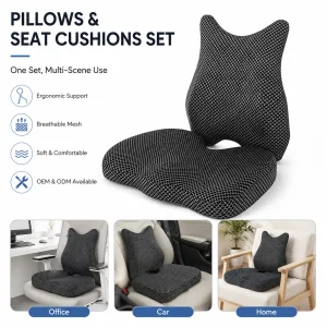 Memory Foam Lumbar Cushion Set