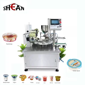 New Design Automatic Rotary Cup Bottling Sealing Machine for Yogurt and Jelly Filling