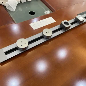 Smart Office Desk Power Track Embedded System Electric Socket Outlet Power Track Socket Tabletop Socket CE Power Trail 5V 2.1A