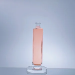 Custom Made Square Glass Bottle Spirit Bottle 500ml Taquila Vodka Glass Bottle with Cork Finish