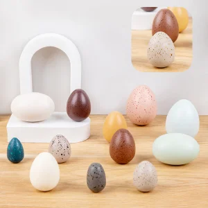Wooden Bird Eggs Set