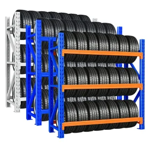 Wholesale Adjustable Layers Medium Duty Cold Rolled Steel Warehouse Tire Storage Rack Plug-In Buckle Type Storage Shelving