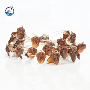 2m 20LED Battery Powered Acorn Shape Copper Wire Lights Christmas Decoration String Light