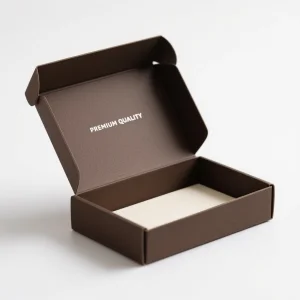 Luxury Customized Premium Gold Foil Brown Cardboard Corrugated Gift Packaging Box For Shipping And Gift Packaging
