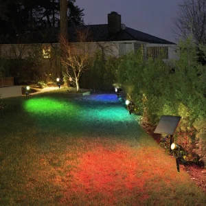 Outdoor Waterproof Low Voltage Solar Landscape LED Spotlights for Garden Decor