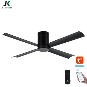 52 Inch Metal Ceiling Fan Remote Control 5 Blades DC Motor