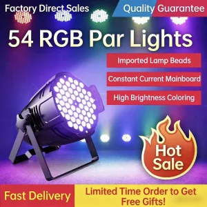 High-Power 54 LED PAR Light RGB Full-Color Stage Lighting