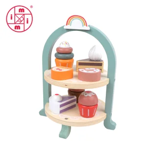 Mini Cake and Cupcake Delectable Desserts Wooden Pretend Play Foods Imaginative Play Kitchen Toy for Preschoolers Children Toys