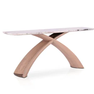 Hot Sale Modern Luxury Ash Solid Wood Marble Top Entry Console Table