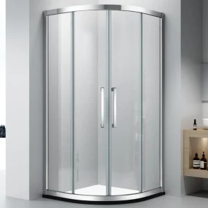 Popular Design Aluminum Frame Curved Corner Bathroom Screen Sliding Door Glass Shower Cabin