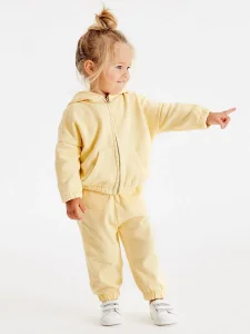 Deportes de costumbre niños ropa Bebe Girl Sudadera con capucha y jogging Pantalones 2pcs conjunto ropa de chándal