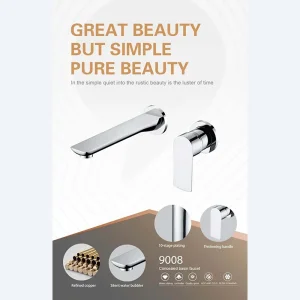 Touchless Gold Chrome Infrared Sensor Automatic Faucet for Modern Bathrooms