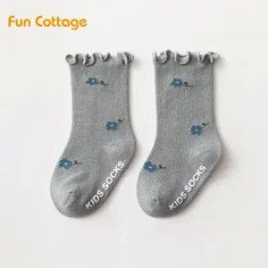 Newborn Baby Socks Mesh Breathable Winter Cotton Cartoon Cute Cozy Animal Infant Short Tabi Comfy Solid Color Toddlers Sock