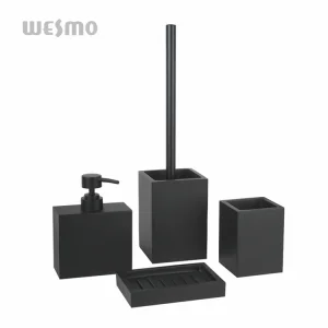 Simple Black Nordic Style Bathroom Set Accessories Soap Dish Tray Decoration
