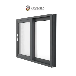 Ventana deslizante de aluminio grande con ruptura térmica de vidrio templado doble residencial en Australia
