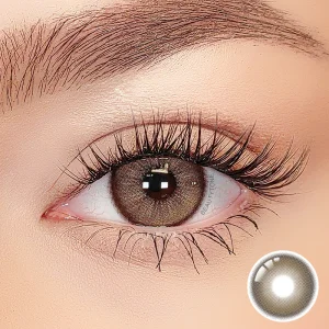 BeautyTone 3-Tone Cosmetic Color Contact Lenses Olive Brown 1 Pair Yearly Eyeglasses Care Colorful Eye Contact Lentes