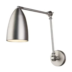 Metal Modern Industrial Rotating Adjustable Swing Arm Wall Lamps Brushed Wall Lamp Fixture Metal E27 Wall Sconce for Bedroom